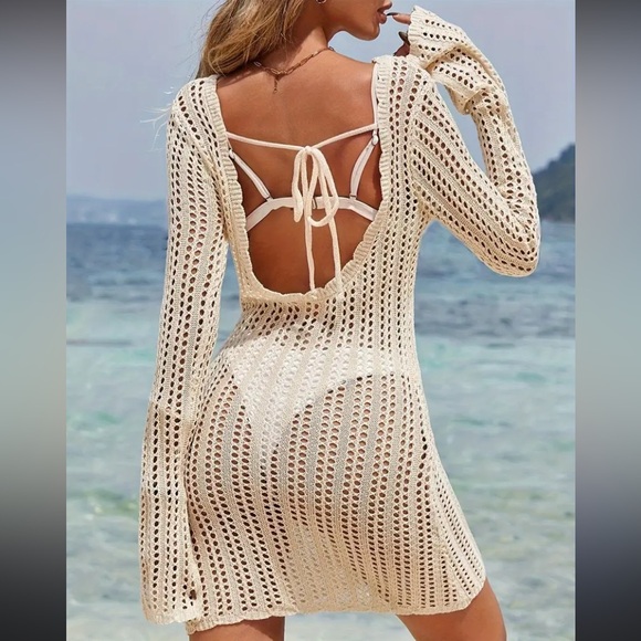 Crochet Swimsuit Cover-Up - Picture 1 of 5